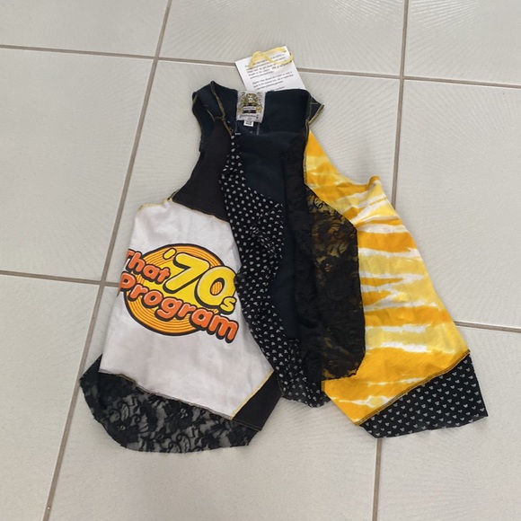 Vintage Styles Ever After Bob Dylan hand made vest black with black lace OS - Picture 8 of 8